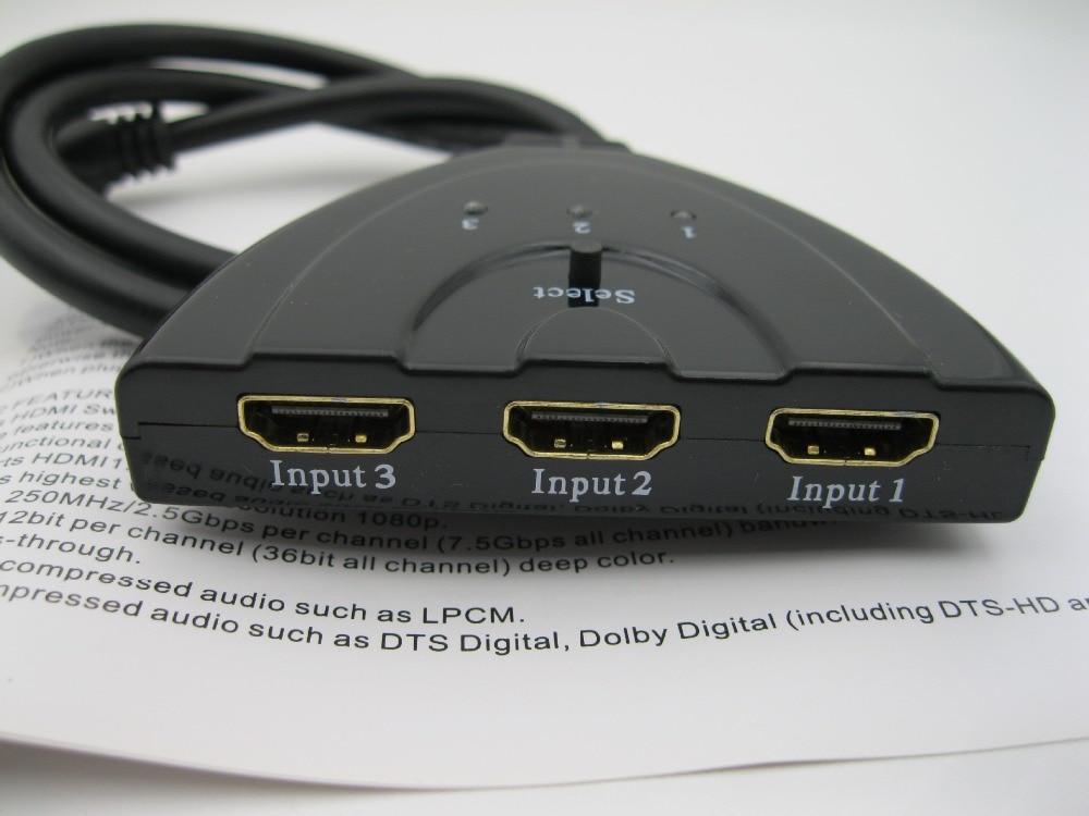ο ̴ 3 Ʈ HDMI ġ - 3x1 HDMI ó 3 Է 1  й HDMI Ʈ HDTV 1080P  AVCPT3